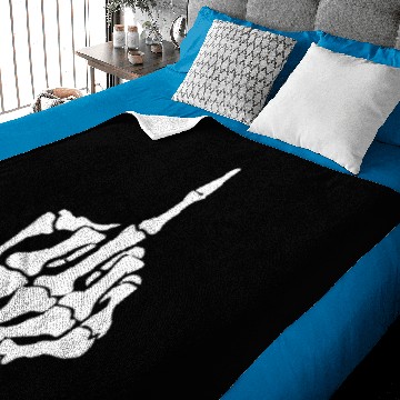 Discover Skeleton Middle Finger Baby Blankets