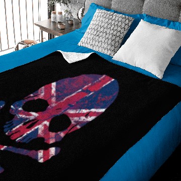 Discover Union Jack Skull Baby Blankets