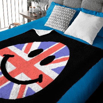 Discover British Flag Smiley Face Baby Blankets