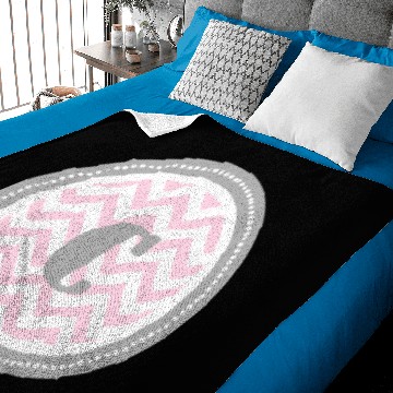 Discover Pink Chevron Monogram-C Baby Blankets