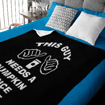 Discover This Guy Needs a Latte Baby Blankets