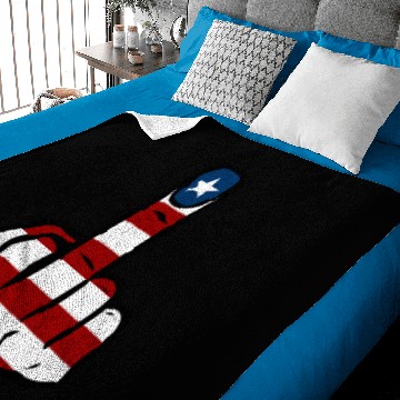 Discover Middle finger USA Baby Blankets