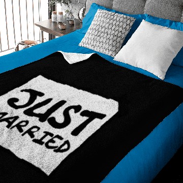 Discover Just Married Notice Baby Blankets