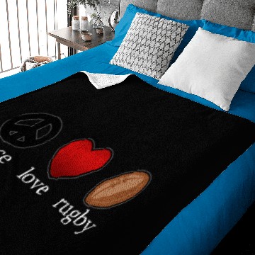 Discover Peace Love Rugby Dark Baby Blankets