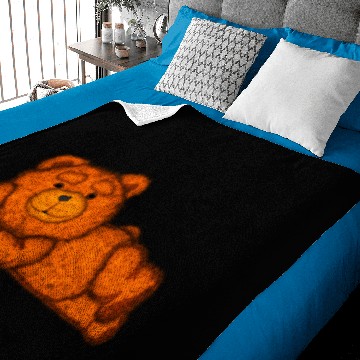 Discover Lazzy teddy Bear Brown Eyes Baby Blankets