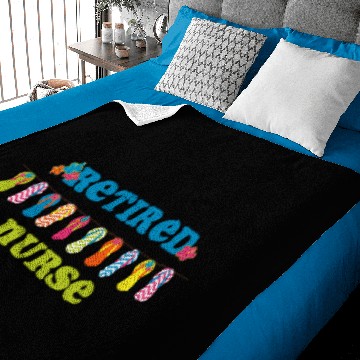 Discover Flip Flops Retired Nurse Baby Blankets