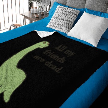 Discover Funny dark humor dinosaur Baby Blankets