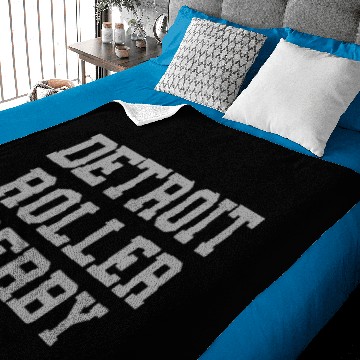 Discover Detroit Roller Derby Baby Blankets
