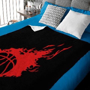 Discover flame basketball ball fireball 1 Baby Blankets