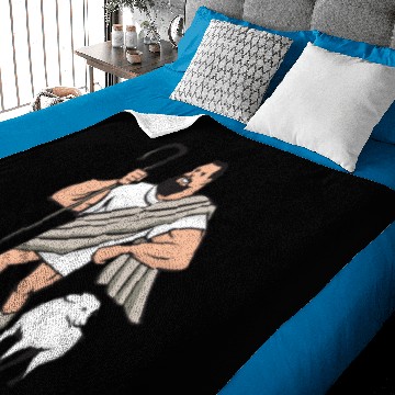 Discover Superhero Shepherd Sheep Standing Cartoon Baby Blankets