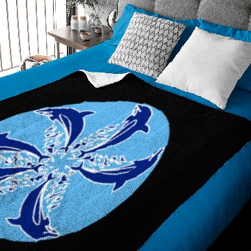 Discover Jumping dolphin Baby Blankets