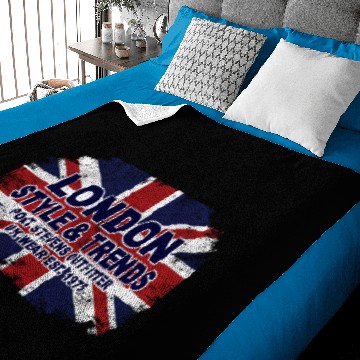 Discover London - Union Jack - UK Flag Baby Blankets