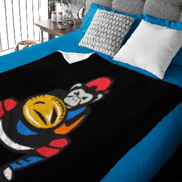 Discover Chimpanzee Baseball Catcher Retro Baby Blankets