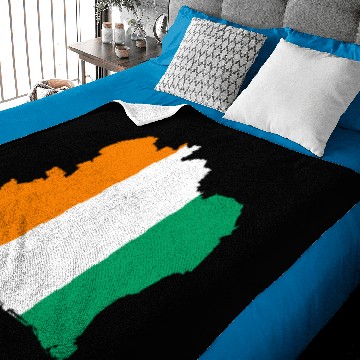 Discover Ivory Coast Flag Map With Stroke Baby Blankets