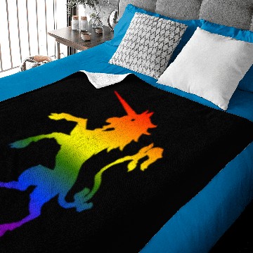 Discover Rainbow unicorn (gradient remix) Baby Blankets