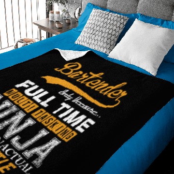 Discover Bartender Full Time Multi Tasking Ninja Baby Blankets
