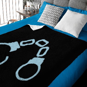 Discover Handcuffs Light Blue Cart Baby Blankets