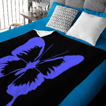 Discover Butterfly Light Blue Baby Blankets