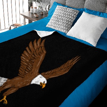 Discover Bald Eagle Flying Drawing Baby Blankets