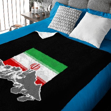 Discover Iran - Flag & Mountains Baby Blankets