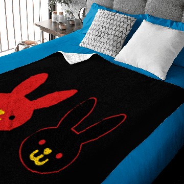 Discover ❤ټSuper Cute Bunny Couple-Happy Easterټ❤ Baby Blankets