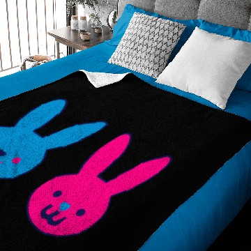 Discover ❤ټSuper Cute Bunny Couple-Easter Breakټ❤ Baby Blankets