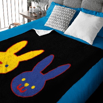 Discover ❤ټSuper Cute Bunny Couple-Happy Easterټ❤ Baby Blankets