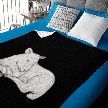 Discover Lamb Sleeping Drawing Baby Blankets