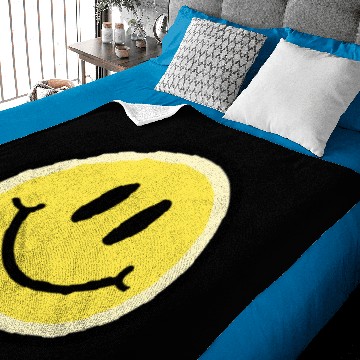 Discover Smiley Face Emoticon (Yellow) Baby Blankets