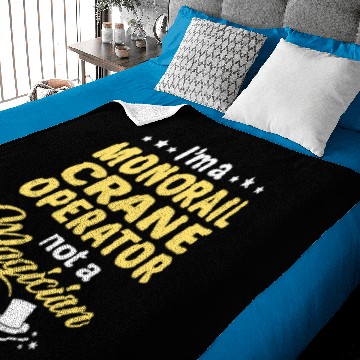 Discover Monorail Crane Operator Baby Blankets