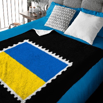 Discover Ukraine flag stamp Baby Blankets