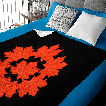 Discover Red maple leaves pattern Baby Blankets