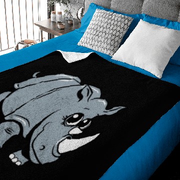 Discover rhinoceros cute cute Baby Blankets