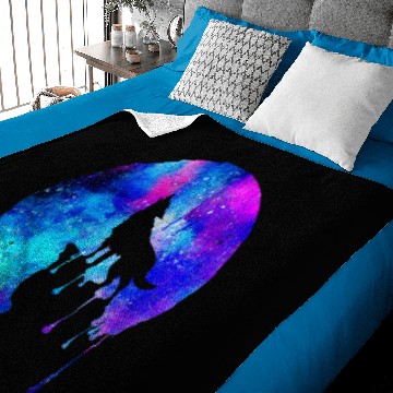 Discover Howling wolf watercolor space drips galaxy gift Baby Blankets