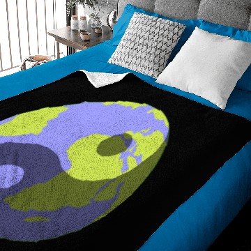 Discover Blue planet ying and yang Baby Blankets