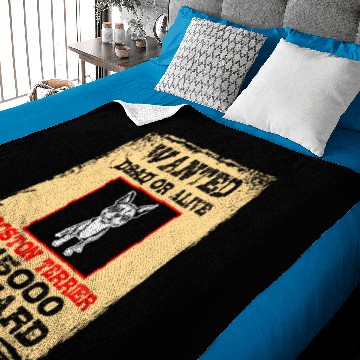 Discover Wanted Dead or Alive Boston Terrier Baby Blankets
