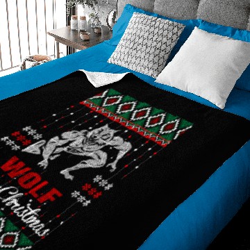 Discover Wolf Merry Christmas Baby Blankets