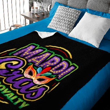 Discover Mardi Gras Royalty King Queen Baby Blankets