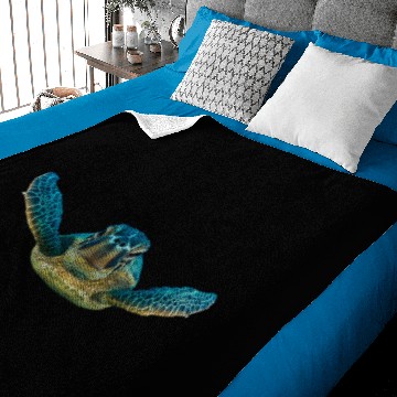 Discover sea turtle am431 Baby Blankets