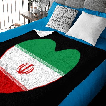 Discover Iran Flag Heart Baby Blankets