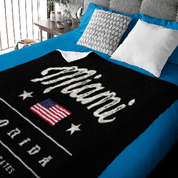 Discover Miami Florida USA Baby Blankets