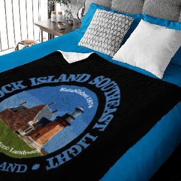 Discover Block Island SE Light Baby Blankets