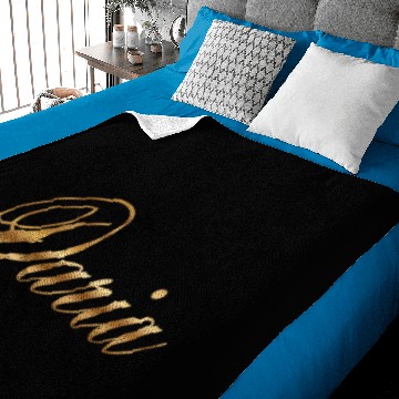Discover Daria gold Design Lettering Baby Blankets