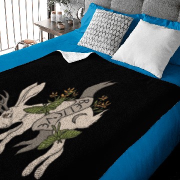 Discover Believe - Jackalope & Luna Moth Art Baby Blankets