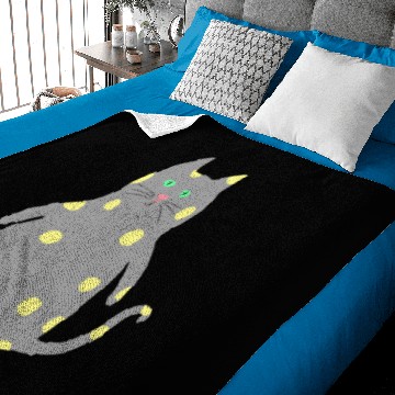 Discover Cute grey Spotted Cat Baby Blankets