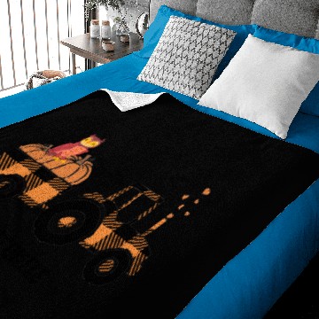 Discover Tractor Pulling Pumpkins Baby Blankets