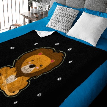 Discover Lion and Paw Prints Baby Blankets