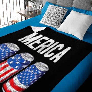Discover Beer American Flag 4Th Of July Men Women Merica US Baby Blankets