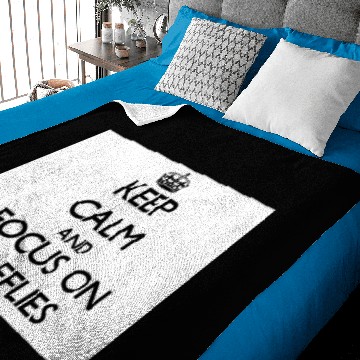 Discover Keep calm and focus on Fireflies Baby Blankets