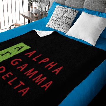 Discover Alpha Gamma Delta Stacked Sweat Baby Blankets